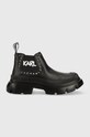 Karl Lagerfeld botki TREKKA MAX tekstylny czarny KL43531.000