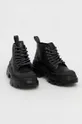 Usnjeni nizki škornji Karl Lagerfeld TREKKA MAX črna