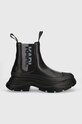 Karl Lagerfeld ghete chelsea de piele LUNA pana la 5 cm negru KL42944F.00X