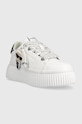 Karl Lagerfeld sneakersy skórzane KREEPER LO KL42376N.011 biały AW23