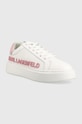 Karl Lagerfeld sneakersy skórzane MAXI KUP KL62210.01P biały AW23