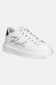 Karl Lagerfeld sneakersy skórzane KAPRI płaska biały KL62510A.01G