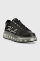 Karl Lagerfeld sneakersy skórzane KAPRI KUSHION KL62610F.00S czarny AW23