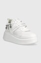 Karl Lagerfeld sneakersy skórzane ANAKAPRI KL63540F.01S biały AW23