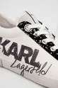 biały Karl Lagerfeld sneakersy skórzane SKOOL