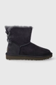 UGG cizme de zapada din piele intoarsa Mini Bailey Bow II izolat bleumarin 1016501.EVB