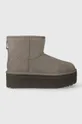 siva Čizme za snijeg od brušene kože UGG Classic Mini Platform Ženski
