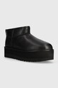 UGG stivali da neve in pelle Classic Ultra Mini Platform 1141510.BLLE nero AA00