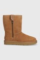 Замшевые сапоги UGG Classic Short Bailey Zip замш коричневый 1144043.CHE