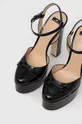 чорний Шкіряні туфлі Elisabetta Franchi