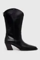 μαύρο Δερμάτινες καουμπόικες μπότες Vagabond Shoemakers ALINA Γυναικεία