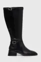 crna Kožne kaubojske čizme Vagabond Shoemakers BLANCA Ženski