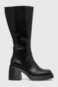 črna Usnjeni elegantni škornji Vagabond Shoemakers BROOKE Ženski