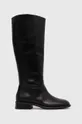 črna Usnjeni elegantni škornji Vagabond Shoemakers SHEILA Ženski