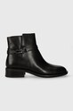 Vagabond Shoemakers botki skórzane SHEILA płaski czarny 5635.301.20