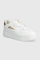 Кожени маратонки Fila FXVENTUNO PLATFORM импрегнирана кожа бял FFW0348