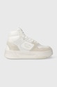 Champion sneakersy skórzane Z80 HI PLATFORM SL Mid skóra zamszowa biały S11598