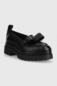 Red Valentino mocasini de piele 3Q2S0H72GAW.0NO negru AW23