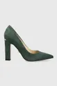 zöld Baldowski magassarkú cipő velúrból Női