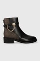 MICHAEL Michael Kors botki skórzane Hamilton płaski czarny 40F3HAME6L.007
