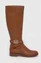 Δερμάτινες μπότες MICHAEL Michael Kors Rory φλατ καφέ 40F3ROFB6L.230
