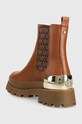 Obuwie MICHAEL Michael Kors sztyblety skórzane Rowan 40F3RWFE7L.230 brązowy