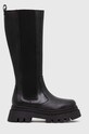 Δερμάτινες μπότες Alohas Go Getter 5-8 cm μαύρο S00178.25