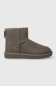 UGG śniegowce zamszowe Classic Mini II ocieplane szary 1016222.SKP