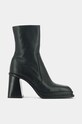 Jonak botki skórzane BANANA CUIR słupek czarny 3100156