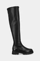 črna Usnjeni elegantni škornji Jonak RADAR CUIR/STRETCH Ženski