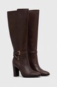 Lauren Ralph Lauren kozaki skórzane Manchester 802912286003.200 brązowy AW23