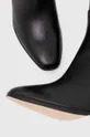 črna Usnjeni elegantni škornji Lauren Ralph Lauren Page