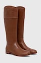 Lauren Ralph Lauren kozaki skórzane Justine 802915418001.270 brązowy AW23