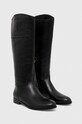 Lauren Ralph Lauren kozaki skórzane Justine 802915418002.001 czarny AW23