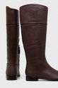 Obuwie Lauren Ralph Lauren kozaki skórzane Justine 802915418003.200 brązowy