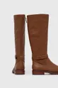 Usnjeni elegantni škornji Lauren Ralph Lauren Hallee Zunanjost: Naravno usnje Notranjost: Tekstilni material, Naravno usnje Podplat: Sintetični material