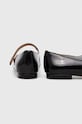 Obuwie Lauren Ralph Lauren baleriny skórzane Londyn Mj 802918154001.001 czarny