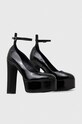 Pinko czółenka skórzane Puccini Mary Jane 102011.A18Q.Z99 czarny AW23