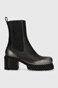 Pinko stivaletti chelsea in pelle Parry non isolato nero 102319.A1D4.ZZ0