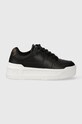 Guess sneakers LEMMER finta pelle fiore nero FL8MMR.ELE12.BLACK