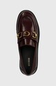 Δερμάτινα μοκασίνια Guess ORAGEN μπορντό FL8ONR.LEA14.WINE