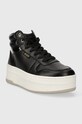 Guess sneakersy LINZY FL8LIZ.LEA12.BLACK czarny AW23
