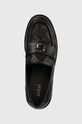 Kožené mokasíny Guess WANYN černá FL8WNY.LEA14.BLACK