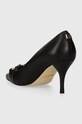 Obuwie Guess szpilki skórzane SILOW FL8SIW.LEA08.BLACK czarny
