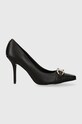 Guess stilettos de piele ELOUISA subțire negru FL8ELU.LEA08.BLACK