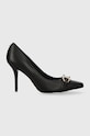 Шкіряні туфлі Guess ELOUISA шпилька чорний FL8ELU.LEA08.BLACK