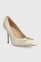 Guess szpilki skórzane ELOUISA FL8ELU.LEA08.MILK beżowy AW23