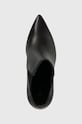 Guess sztyblety skórzane AVISH czarny FL8AVH.LEA10.BLACK
