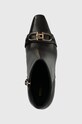 Kožené kotníkové boty Guess SILENE černá FL8SIL.LEA10.BLACK