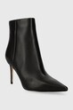 Guess botki skórzane RICHER FL8CHE.LEA10.BLACK czarny AW23